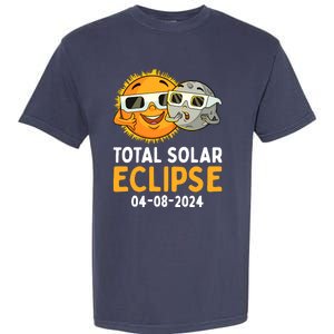 Total Solar Eclipse 2024 Glasses Funny Sun Moon Boy Garment-Dyed Heavyweight T-Shirt