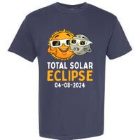 Total Solar Eclipse 2024 Glasses Funny Sun Moon Boy Garment-Dyed Heavyweight T-Shirt