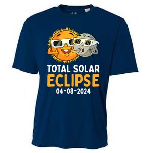 Total Solar Eclipse 2024 Glasses Funny Sun Moon Boy Cooling Performance Crew T-Shirt