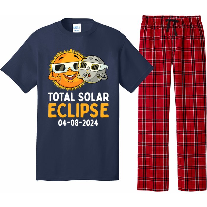 Total Solar Eclipse 2024 Glasses Funny Sun Moon Boy Pajama Set