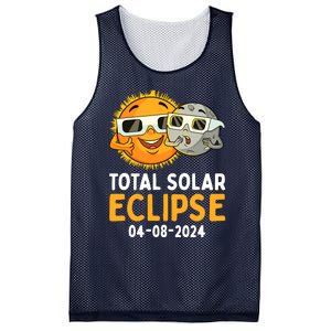 Total Solar Eclipse 2024 Glasses Funny Sun Moon Boy Mesh Reversible Basketball Jersey Tank