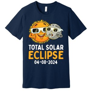 Total Solar Eclipse 2024 Glasses Funny Sun Moon Boy Premium T-Shirt