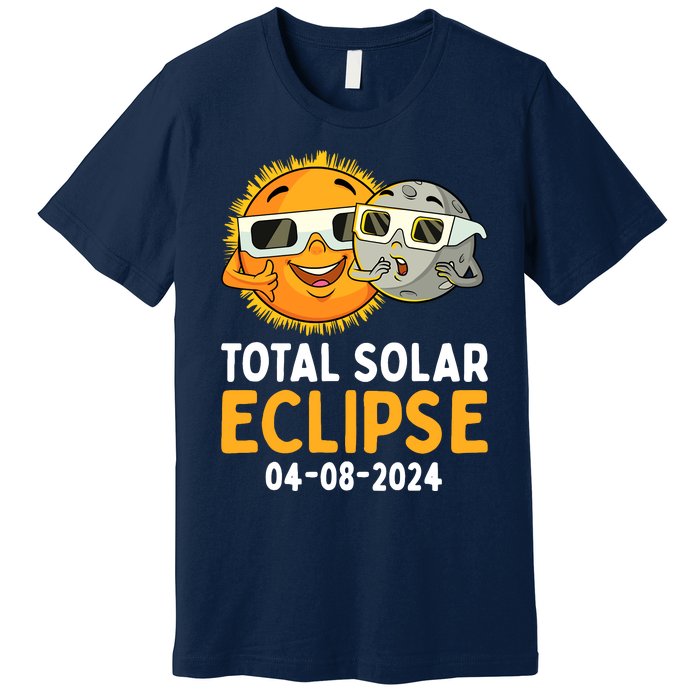 Total Solar Eclipse 2024 Glasses Funny Sun Moon Boy Premium T-Shirt