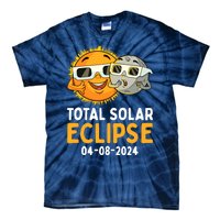 Total Solar Eclipse 2024 Glasses Funny Sun Moon Boy Tie-Dye T-Shirt