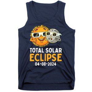 Total Solar Eclipse 2024 Glasses Funny Sun Moon Boy Tank Top