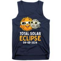 Total Solar Eclipse 2024 Glasses Funny Sun Moon Boy Tank Top