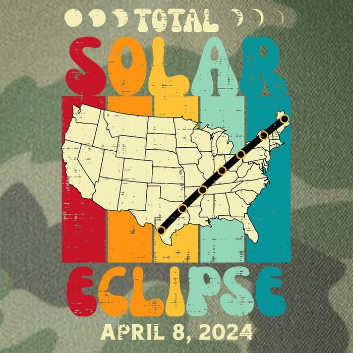 Total Solar Eclipse Usa Map Retro April 8 2024 Legacy Tie Dye Trucker Hat