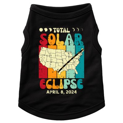 Total Solar Eclipse Usa Map Retro April 8 2024 Doggie Tank