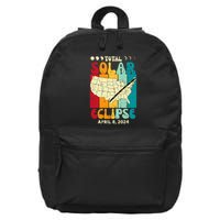 Total Solar Eclipse Usa Map Retro April 8 2024 16 in Basic Backpack