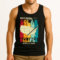 Total Solar Eclipse Usa Map Retro April 8 2024 Tank Top