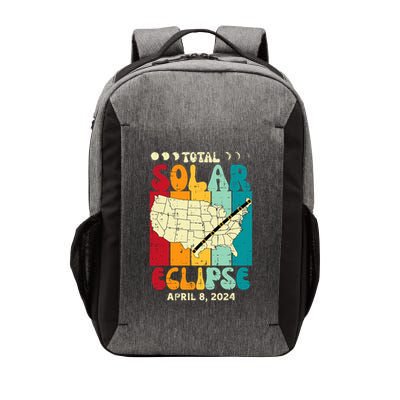 Total Solar Eclipse Usa Map Retro April 8 2024 Vector Backpack