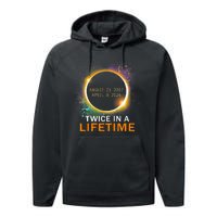 Total Solar Eclipse Twice In A Lifetime 2024 Total Eclipse Performance Fleece Hoodie