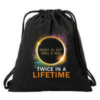 Total Solar Eclipse Twice In A Lifetime 2024 Total Eclipse Drawstring Bag