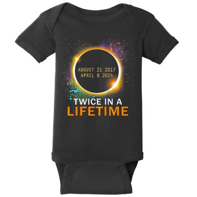 Total Solar Eclipse Twice In A Lifetime 2024 Total Eclipse Baby Bodysuit