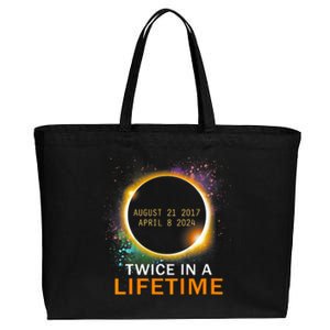 Total Solar Eclipse Twice In A Lifetime 2024 Total Eclipse Cotton Canvas Jumbo Tote