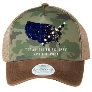 Total Solar Eclipse Map Of The Usa 4.08.2024 Legacy Tie Dye Trucker Hat