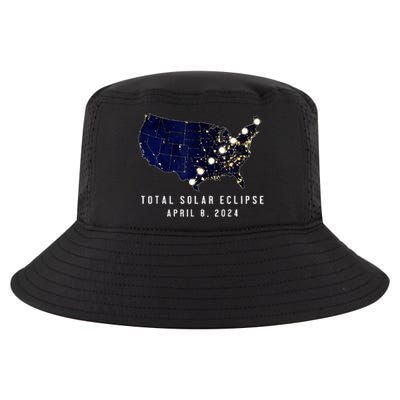 Total Solar Eclipse Map Of The Usa 4.08.2024 Cool Comfort Performance Bucket Hat