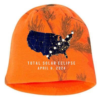 Total Solar Eclipse Map Of The Usa 4.08.2024 Kati - Camo Knit Beanie