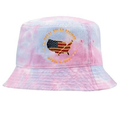 Total Solar Eclipse America April 8 2024 Usa Map Totality Tie-Dyed Bucket Hat