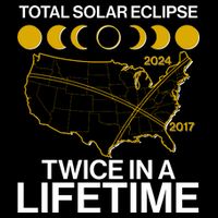 Total Solar Eclipse Twice In A Lifetime 2017 2024 Stripe Pom Pom Beanie