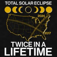 Total Solar Eclipse Twice In A Lifetime 2017 2024 Ladies PosiCharge Tri-Blend Wicking Tank