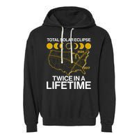 Total Solar Eclipse Twice In A Lifetime 2017 2024 Garment-Dyed Fleece Hoodie