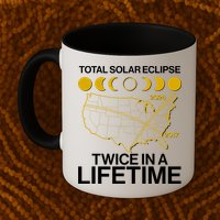 Total Solar Eclipse Twice In A Lifetime 2017 2024 Mug
