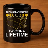 Total Solar Eclipse Twice In A Lifetime 2017 2024 11oz C Handle Ceramic Mug