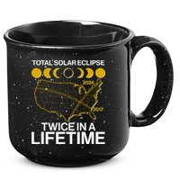 Total Solar Eclipse Twice In A Lifetime 2017 2024 15oz Campfire Ceramic Mug