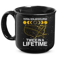 Total Solar Eclipse Twice In A Lifetime 2017 2024 15oz Campfire Ceramic Mug