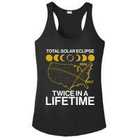 Total Solar Eclipse Twice In A Lifetime 2017 2024 Ladies PosiCharge Competitor Racerback Tank