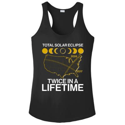 Total Solar Eclipse Twice In A Lifetime 2017 2024 Ladies PosiCharge Competitor Racerback Tank