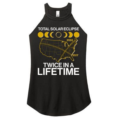 Total Solar Eclipse Twice In A Lifetime 2017 2024 Women's Perfect Tri Rocker Tank