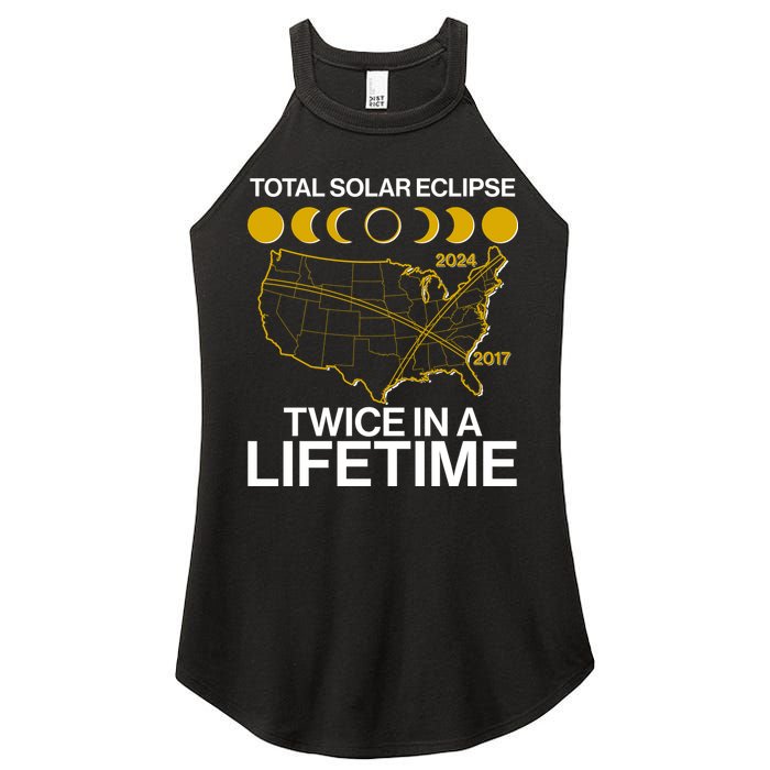 Total Solar Eclipse Twice In A Lifetime 2017 2024 Women's Perfect Tri Rocker Tank