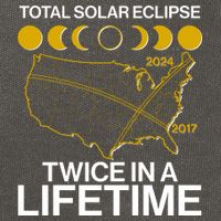 Total Solar Eclipse Twice In A Lifetime 2017 2024 Cotton Canvas Backpack