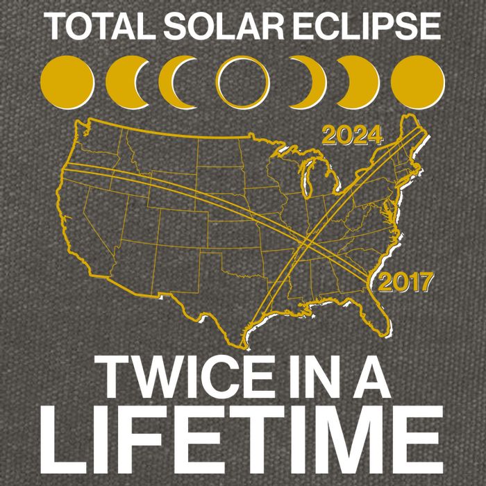 Total Solar Eclipse Twice In A Lifetime 2017 2024 Cotton Canvas Backpack
