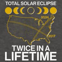 Total Solar Eclipse Twice In A Lifetime 2017 2024 Vector Backpack