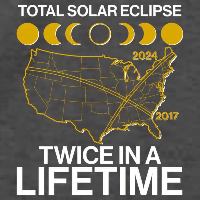 Total Solar Eclipse Twice In A Lifetime 2017 2024 Vector Backpack