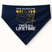 Total Solar Eclipse Twice In A Lifetime 2017 2024 USA-Made Doggie Bandana