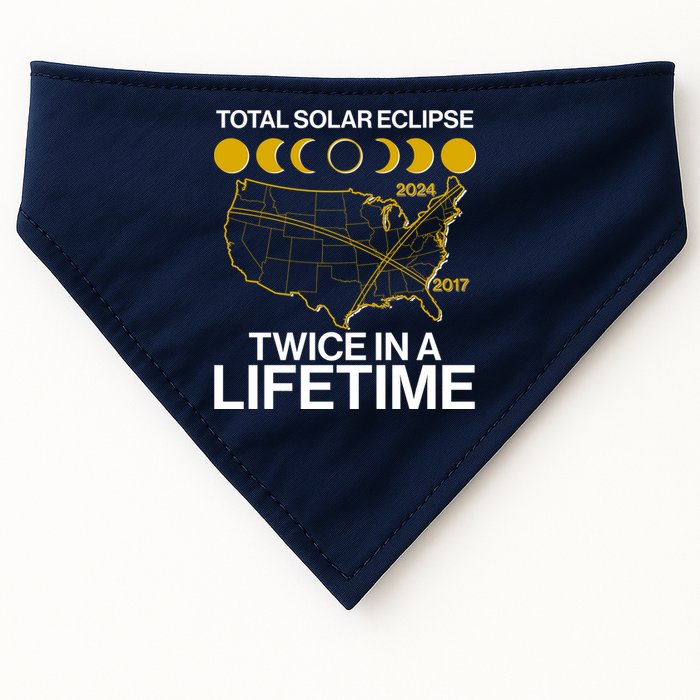Total Solar Eclipse Twice In A Lifetime 2017 2024 USA-Made Doggie Bandana