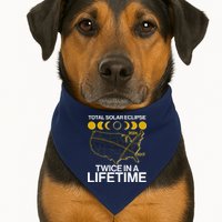 Total Solar Eclipse Twice In A Lifetime 2017 2024 USA-Made Doggie Bandana
