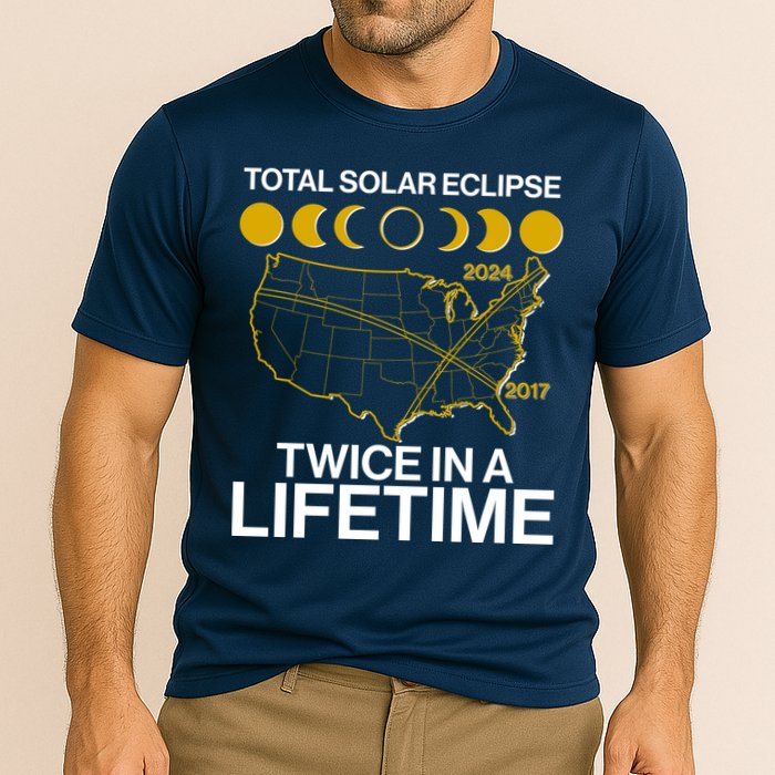 Total Solar Eclipse Twice In A Lifetime 2017 2024 Performance Shirt