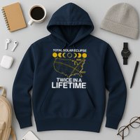 Total Solar Eclipse Twice In A Lifetime 2017 2024 Hoodie