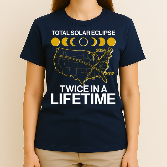Total Solar Eclipse Twice In A Lifetime 2017 2024 T-Shirt