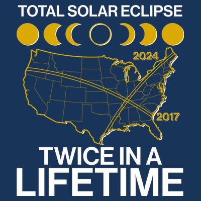 Total Solar Eclipse Twice In A Lifetime 2017 2024 T-Shirt