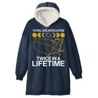 Total Solar Eclipse Twice In A Lifetime 2017 2024 Hooded Wearable Blanket