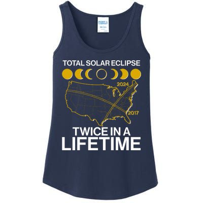 Total Solar Eclipse Twice In A Lifetime 2017 2024 Ladies Essential Tank