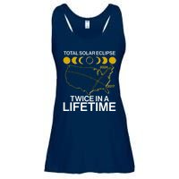 Total Solar Eclipse Twice In A Lifetime 2017 2024 Ladies Essential Flowy Tank