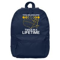 Total Solar Eclipse Twice In A Lifetime 2017 2024 16 in Basic Backpack