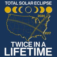 Total Solar Eclipse Twice In A Lifetime 2017 2024 16 in Basic Backpack